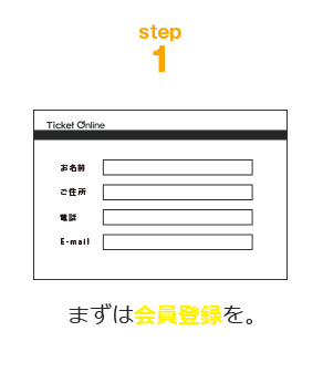 step1 まずは会員登録を。